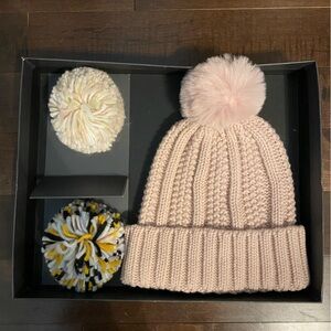 Light pink knit hat